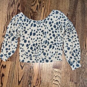 Cropped off the shoulder long sleeve